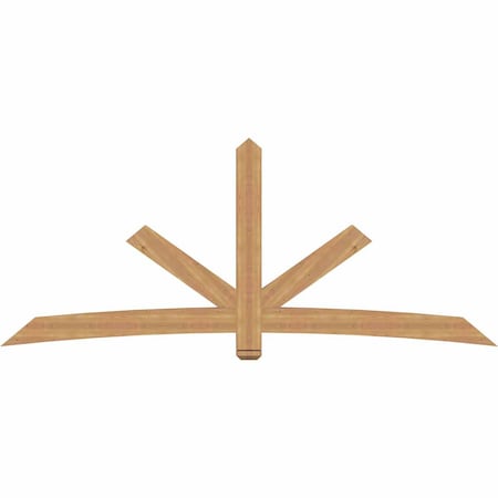Ekena Millwork Alberta Timber Gable Bracket, Western Red Cedar, 108"W x 45"H x 3 1/2"D x 5 1/2"F, 10/12 Pitch GBW108X45X0406ALB00SWR